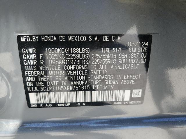 2024 HONDA HR-V SPORT 3CZRZ1H5XRM751615