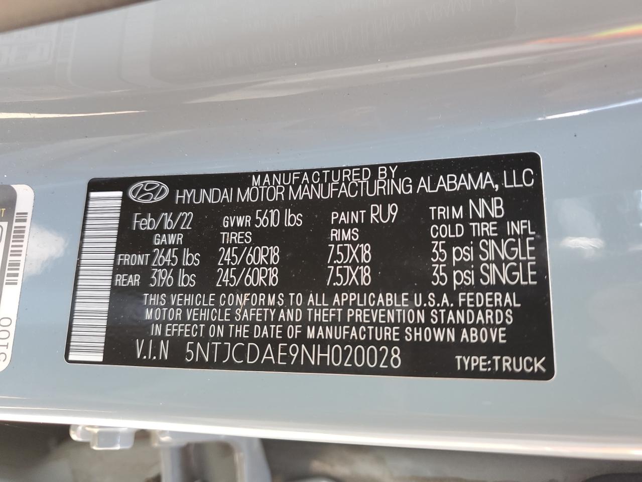 HYUNDAI SANTA CRUZ SEL