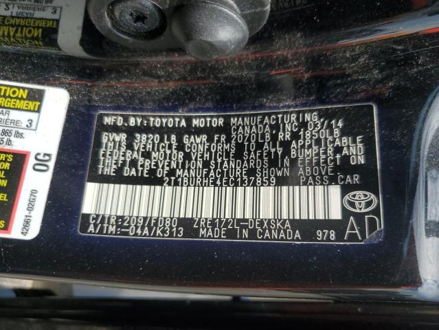2014 TOYOTA COROLLA L - 2T1BURHE4EC137859
