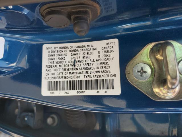 2013 HONDA CIVIC LX - 2HGFB2F56DH573183