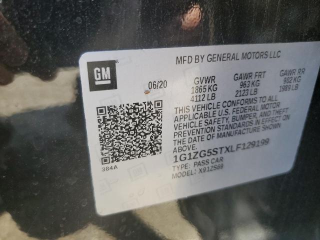 2020 CHEVROLET MALIBU RS 1G1ZG5STXLF129199