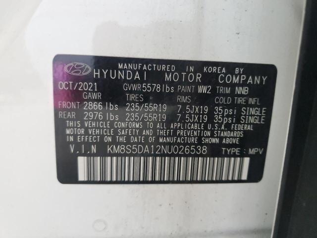 2022 HYUNDAI SANTA FE L KM8S5DA12NU026538