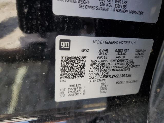 2024 CHEVROLET SILVERADO 1GCPABEK2RZ139136