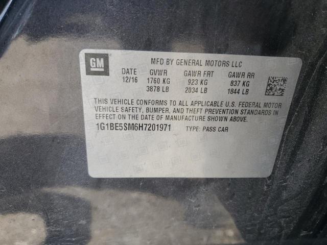 2017 CHEVROLET CRUZE LT - 1G1BE5SM6H7201971