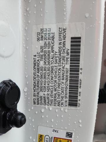 2022 HONDA PILOT SE 5FNYF6H27NB061607