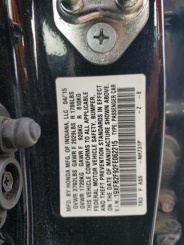 2015 HONDA CIVIC EXL 19XFB2F92FE062215