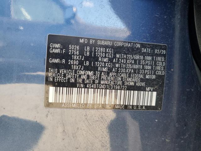 2020 SUBARU OUTBACK LI 4S4BTGND1L3198722
