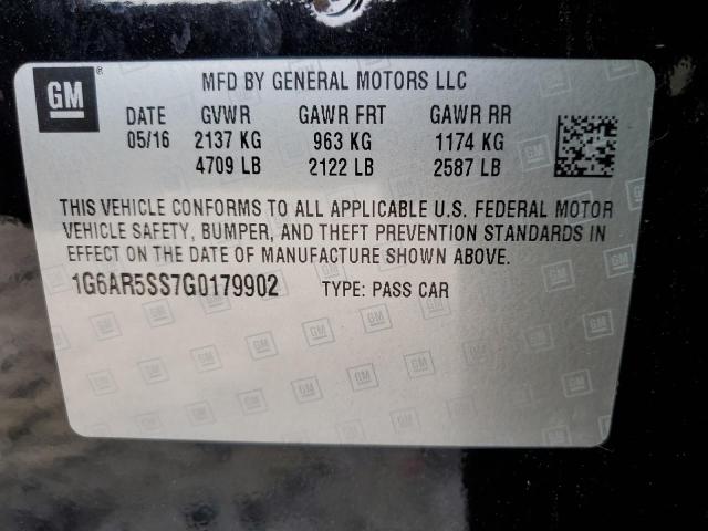 2016 CADILLAC CTS LUXURY 1G6AR5SS7G0179902