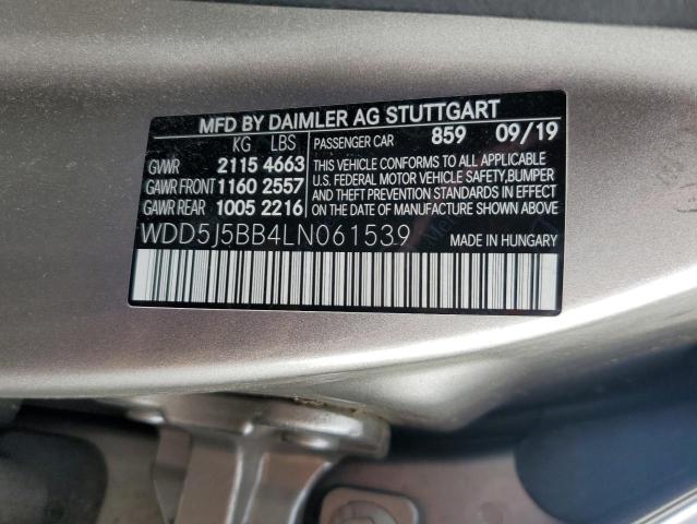 2020 MERCEDES-BENZ CLA AMG 35 WDD5J5BB4LN061539