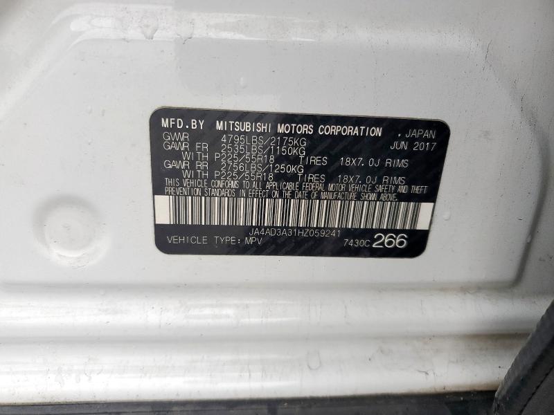 2017 MITSUBISHI OUTLANDER - JA4AD3A31HZ059241