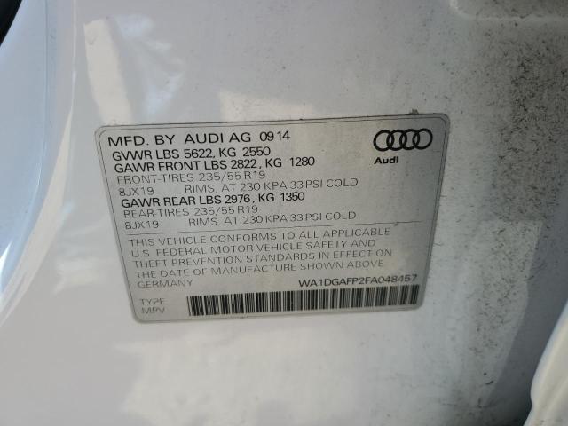 2015 AUDI Q5 PREMIUM WA1DGAFP2FA048457