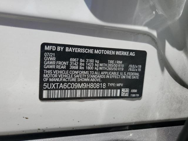 2021 BMW X5 XDRIVE4 5UXTA6C09M9H80818