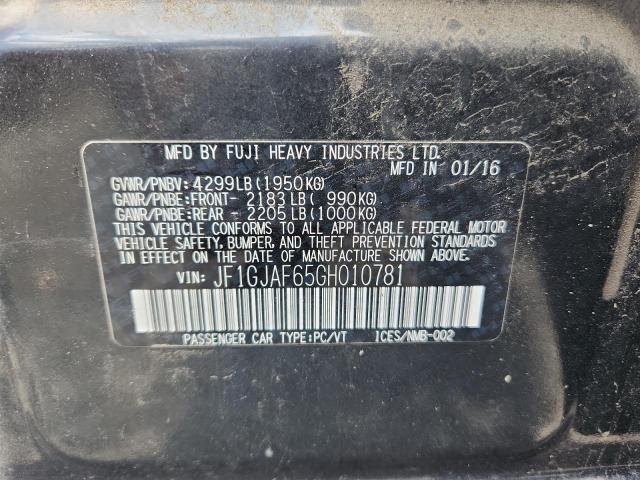 2016 SUBARU IMPREZA PR JF1GJAF65GH010781