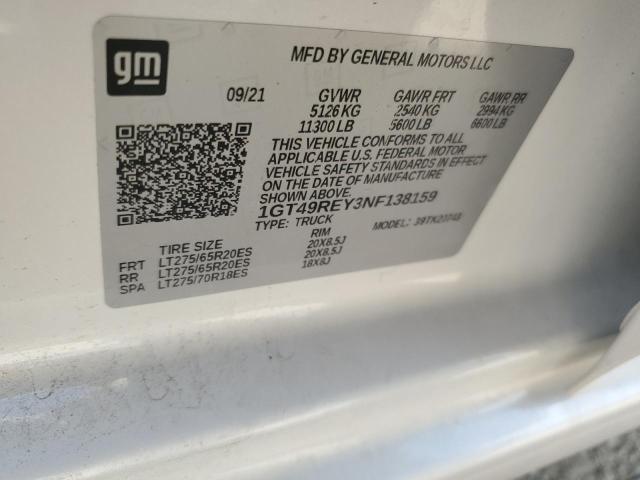 2022 GMC SIERRA K25 1GT49REY3NF138159