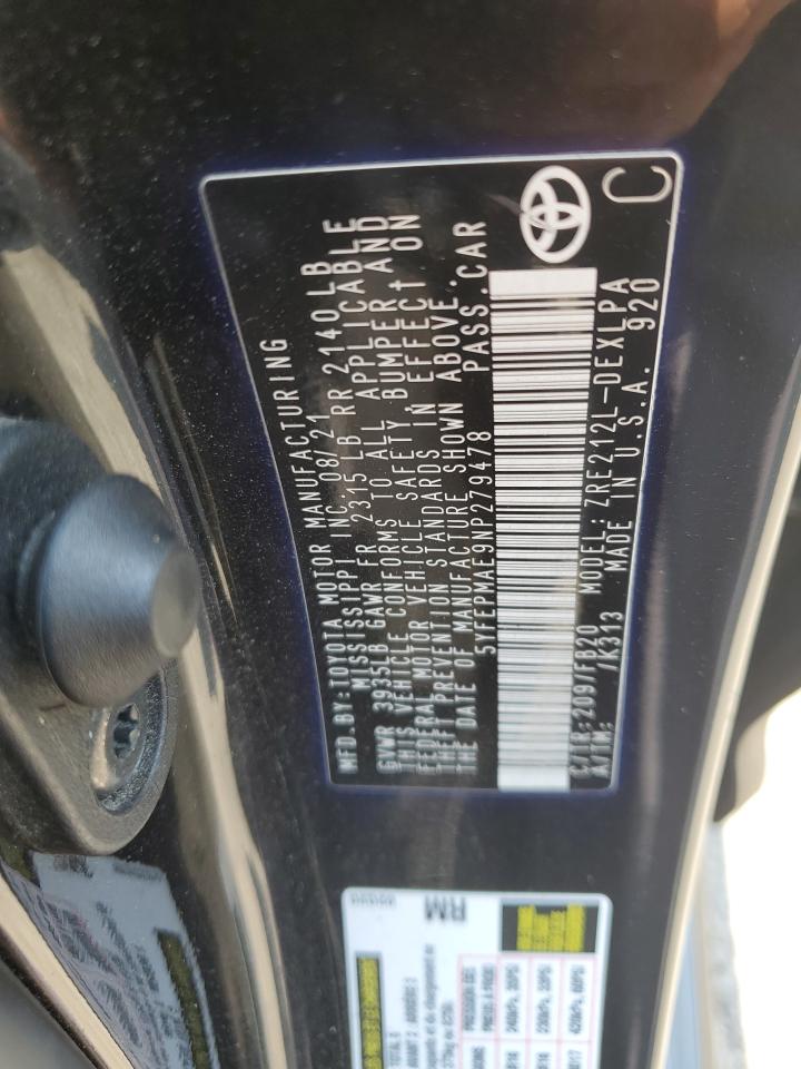 Lot #3316700536 2022 TOYOTA COROLLA LE