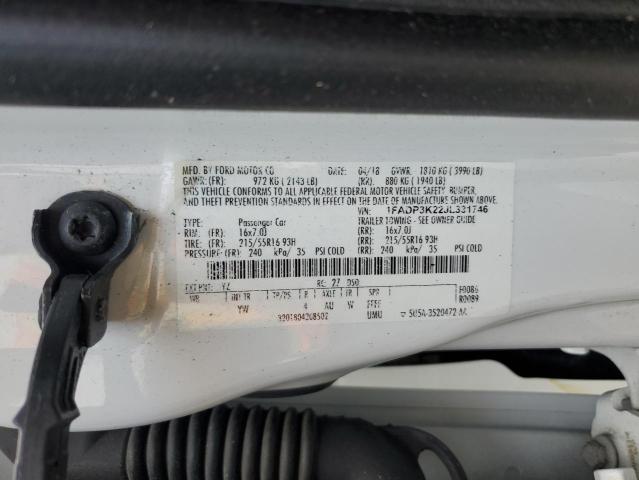 2018 FORD FOCUS SE 1FADP3K22JL331746