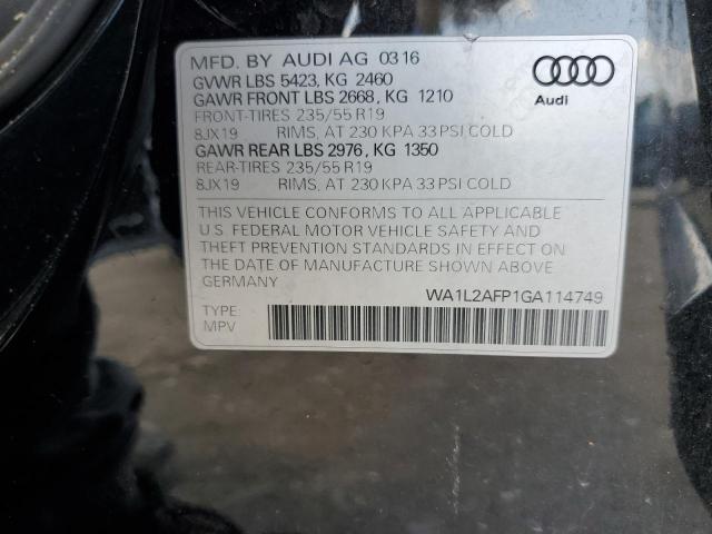 2016 AUDI Q5 PREMIUM WA1L2AFP1GA114749