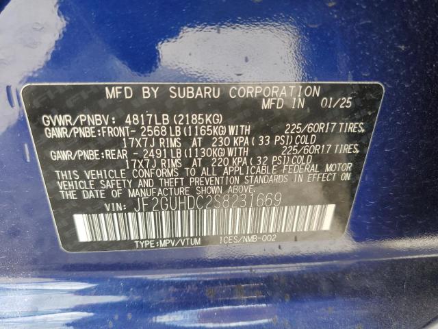 2025 SUBARU CROSSTREK JF2GUHDC2S8231669