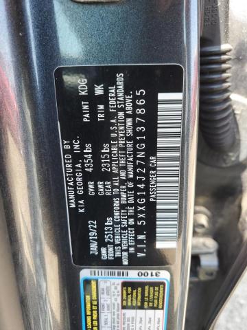 2022 KIA K5 LXS 5XXG14J27NG137865
