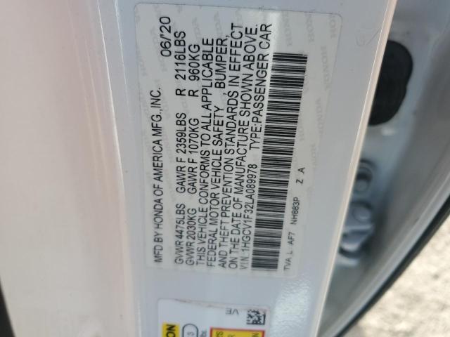 2020 HONDA ACCORD SPO 1HGCV1F32LA089978