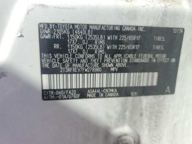 2015 TOYOTA RAV4 XLE - 2T3RFREV7FW278980