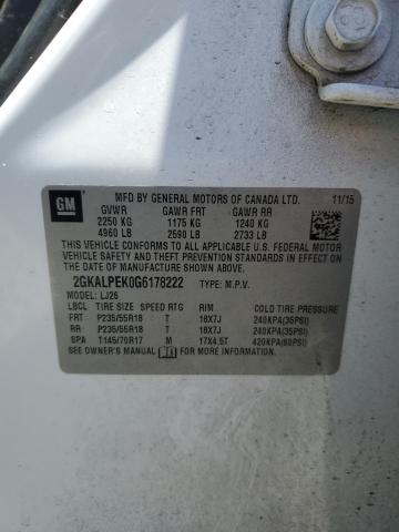 2016 GMC TERRAIN SL - 2GKALPEK0G6178222