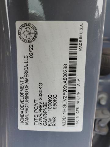 2022 HONDA ACCORD TOU 1HGCV2F9XNA800288