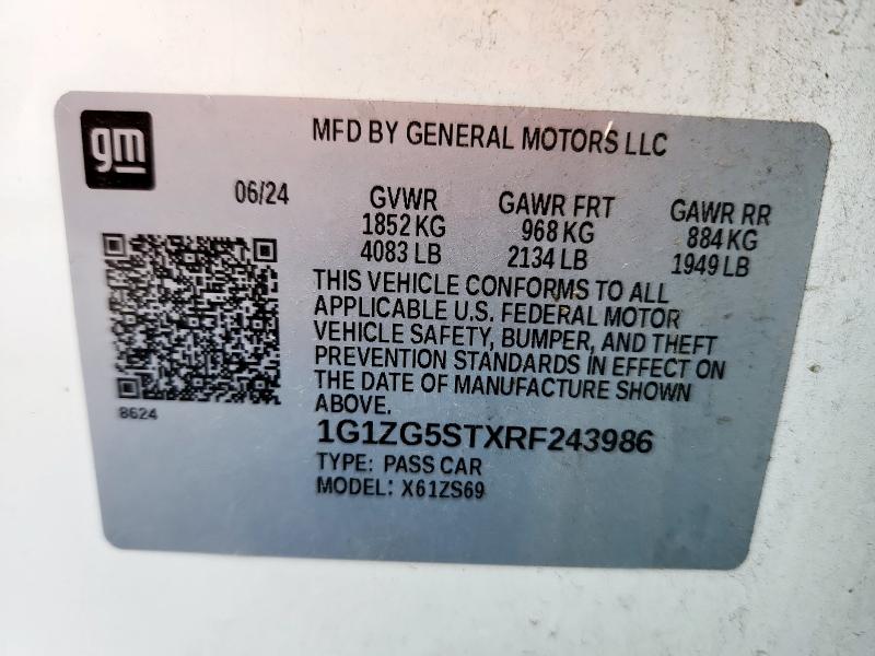 2024 CHEVROLET MALIBU RS - 1G1ZG5STXRF243986