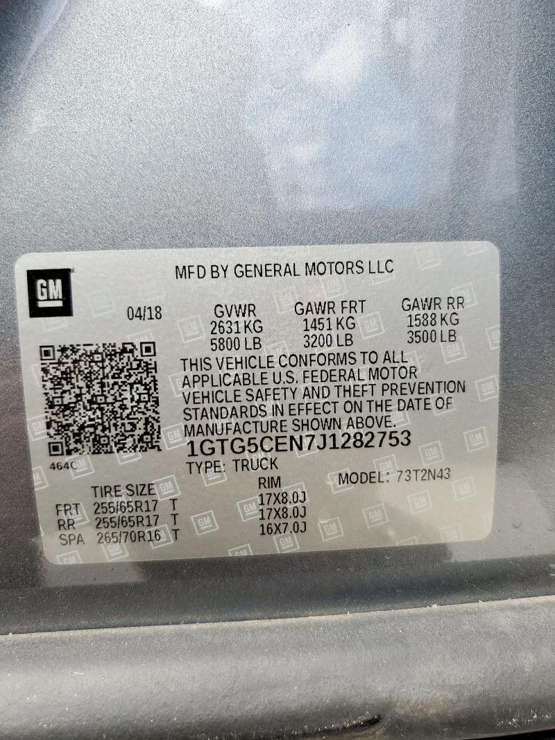 2018 GMC CANYON SLE 1GTG5CEN7J1282753