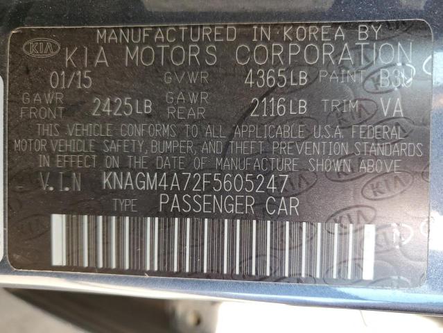 2015 KIA OPTIMA LX KNAGM4A72F5605247