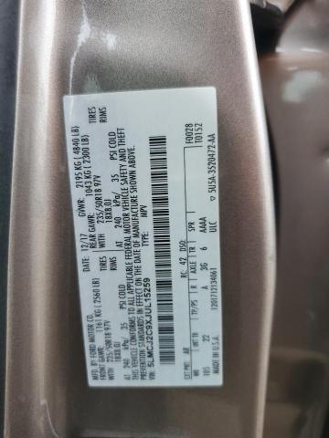 2018 LINCOLN MKC SELECT 5LMCJ2C9XJUL15259