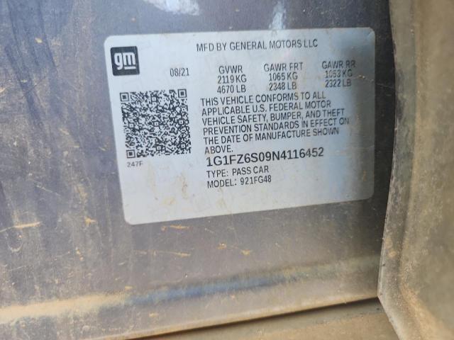 2022 CHEVROLET BOLT EUV P 1G1FZ6S09N4116452