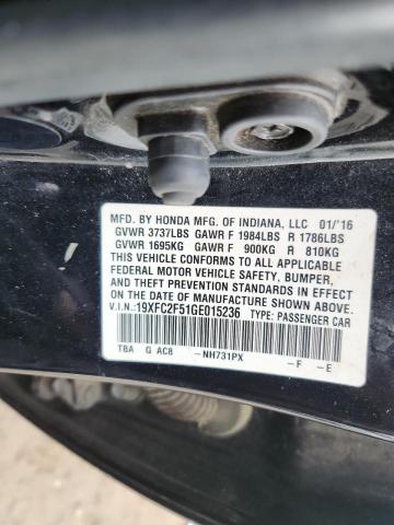 2016 HONDA CIVIC LX 19XFC2F51GE015236