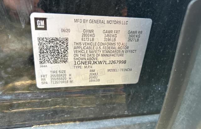 2020 CHEVROLET TRAVERSE R - 1GNERJKW7LJ267998