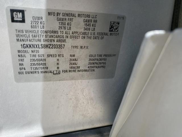 2017 GMC ACADIA DEN 1GKKNXLS8HZ203357