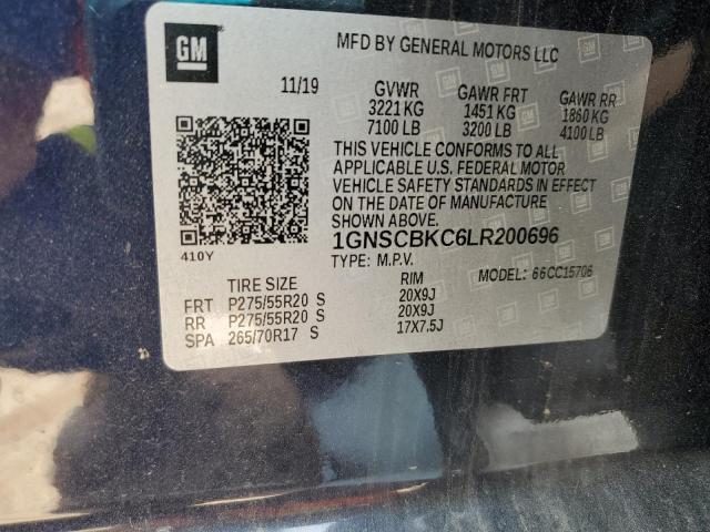2020 CHEVROLET TAHOE C1500 LT 1GNSCBKC6LR200696