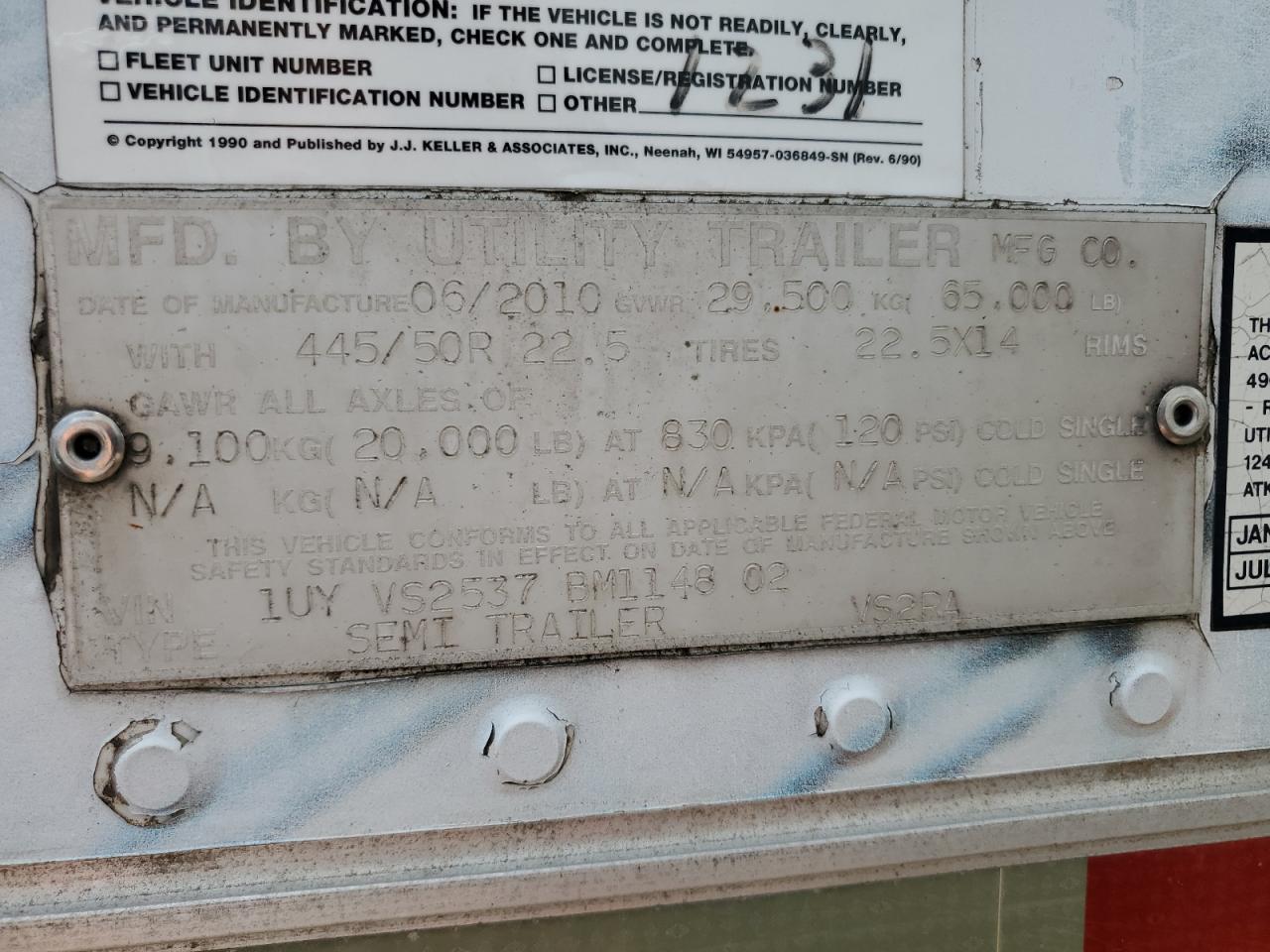 Lot #3206346126 2011 UTILITY VS2RA