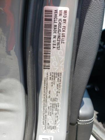 2022 DODGE DURANGO SR 1C4SDJGJ1NC216737