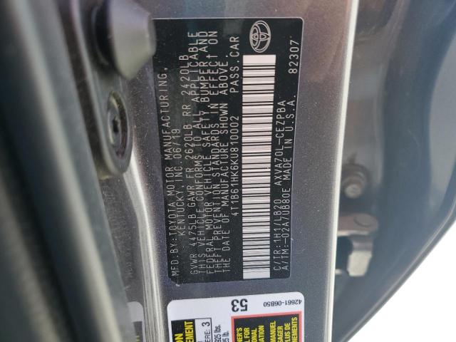 2019 TOYOTA CAMRY XSE - 4T1B61HK6KU810002