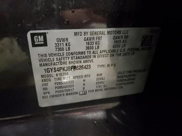 2015 CADILLAC ESCALADE P 1GYS4PKJ8FR626423