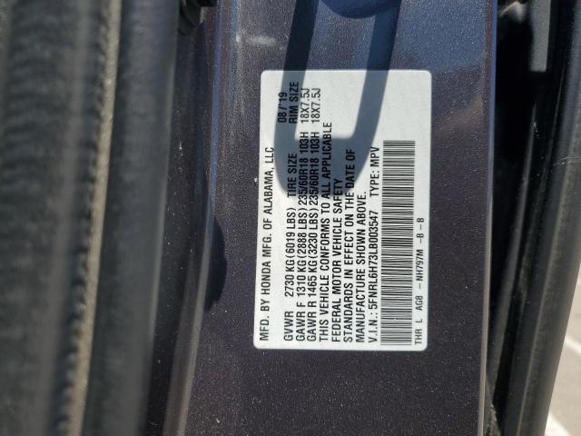 2020 HONDA ODYSSEY EX 5FNRL6H73LB003547