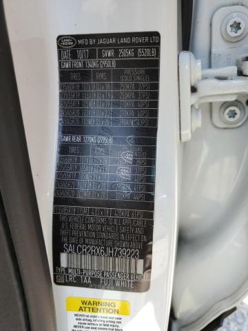 2018 LAND ROVER DISCOVERY SALCR2RX6JH739223