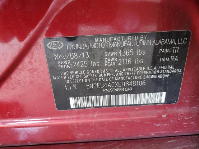 2014 HYUNDAI SONATA GLS - 5NPEB4ACXEH848106