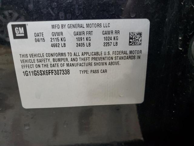 2015 CHEVROLET MALIBU LTZ 1G11G5SX6FF307338