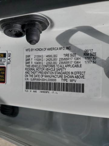 2017 HONDA CR-V LX 5J6RW5H30HL005656