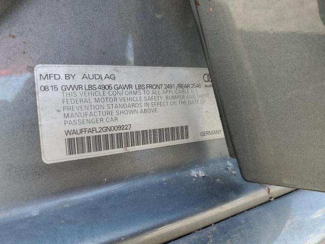 2016 AUDI A4 PREMIUM PLUS S-LINE WAUFFAFL2GN009227