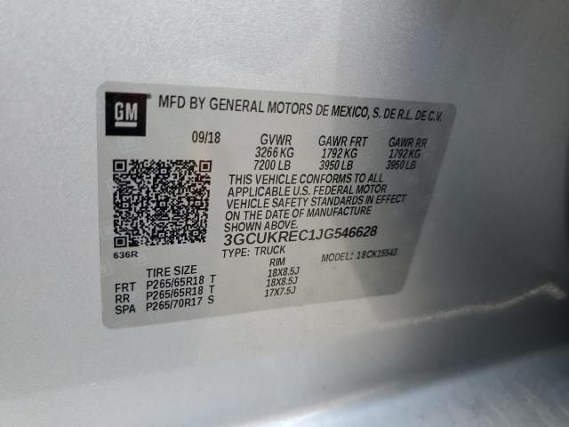 2018 CHEVROLET SILVERADO 3GCUKREC1JG546628