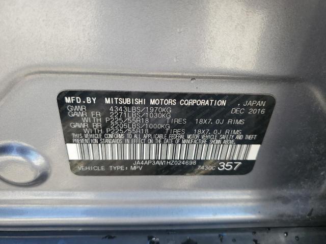 2017 MITSUBISHI OUTLANDER JA4AP3AW1HZ024698