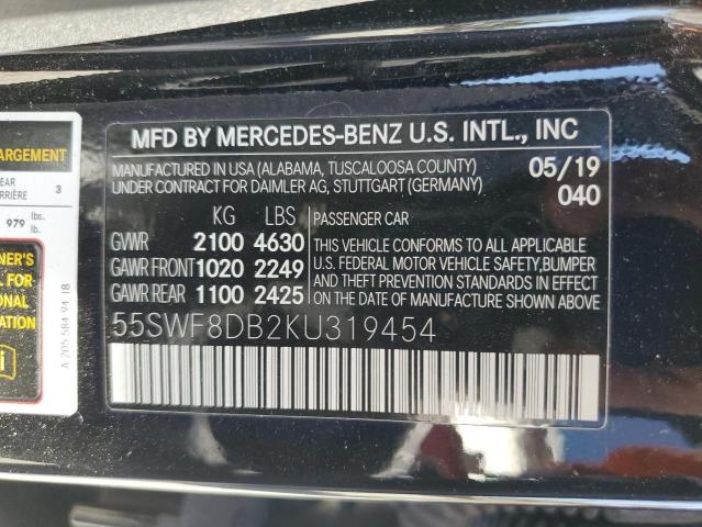 2019 MERCEDES-BENZ C 300 55SWF8DB2KU319454