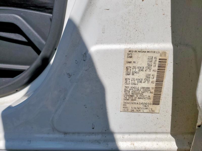 2020 NISSAN MURANO S 5N1AZ2AJ0LN140050